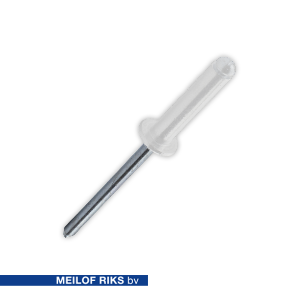 Popnagel 3.2x8mm AL/AL Wit RAL9010 Doos