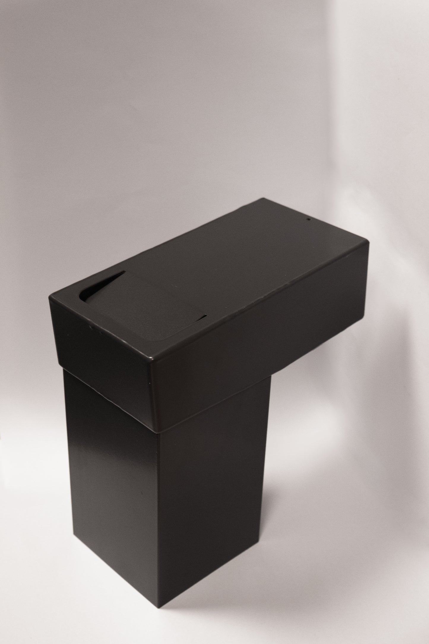 ALU stadsuitloop vierkant 100 mm 60x100 mm. diameter 75 mm, antraciet RAL 7016