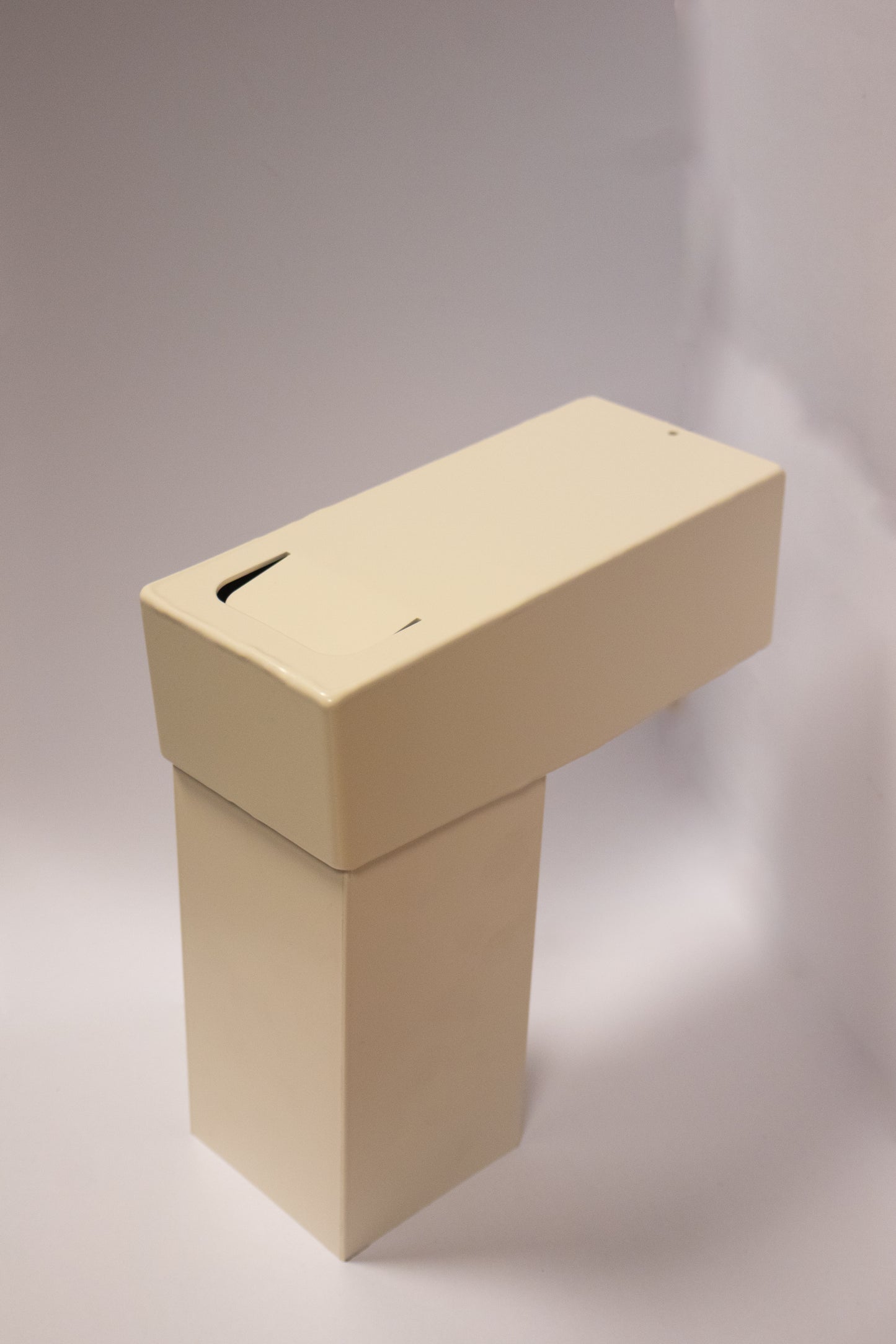 ALU stadsuitloop vierkant 80 mm 60x80 mm. diameter 75 mm, crème (RAL9001)