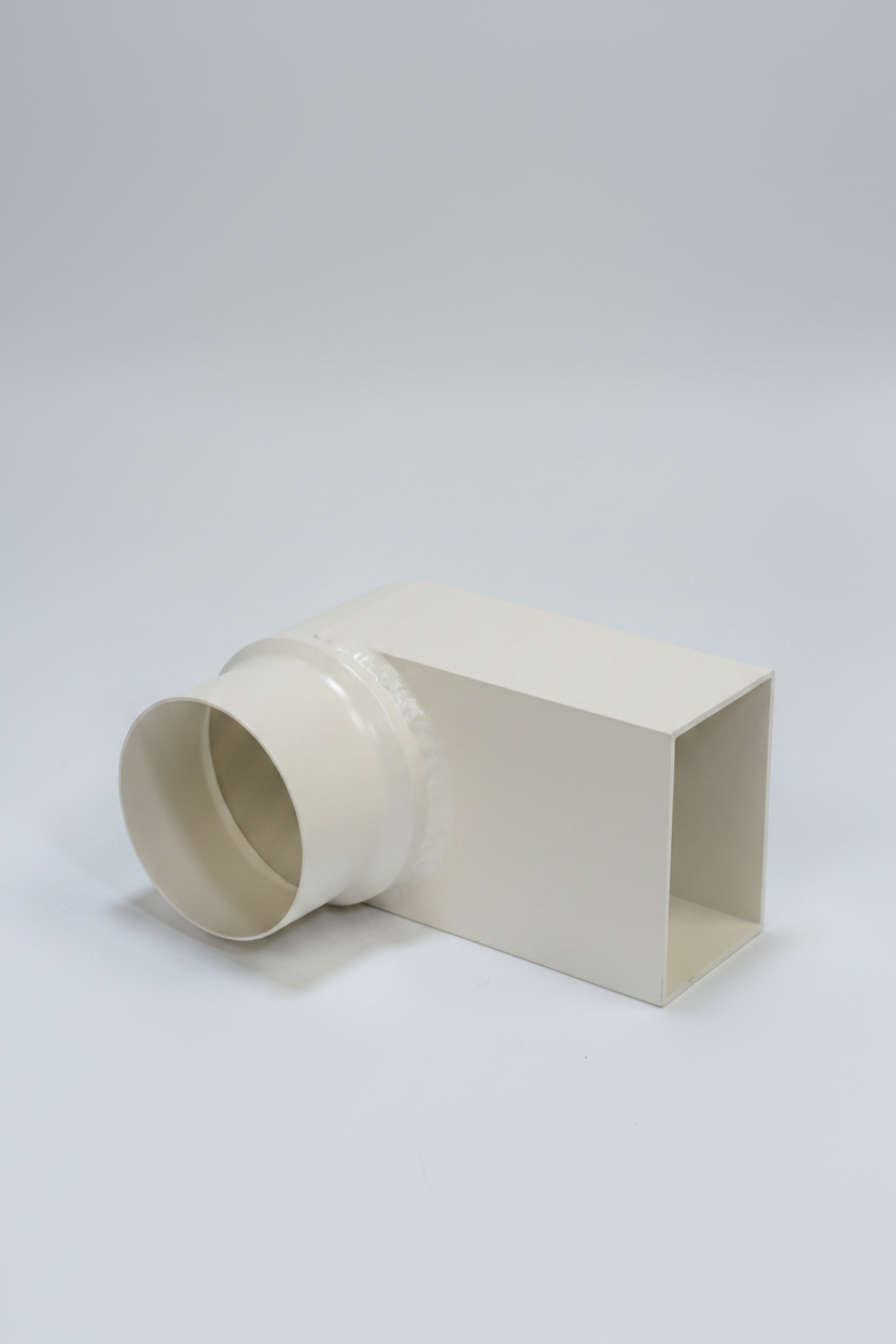 Aluminium HWA Stadsuitloop 60x80 mm Rond Ø80 mm Crème RAL-9001