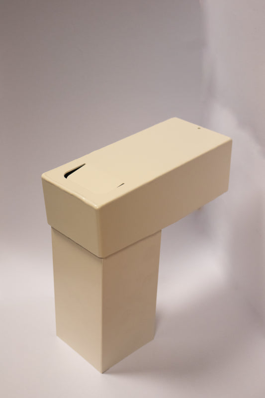 ALU stadsuitloop vierkant 80 mm 60x80 mm. diameter 75 mm, crème (RAL9001)