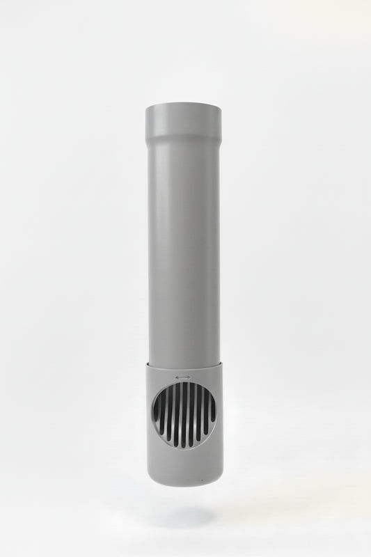 Aluminium Draaibare Bladafscheider Ø 100 mm - RAL-7036
