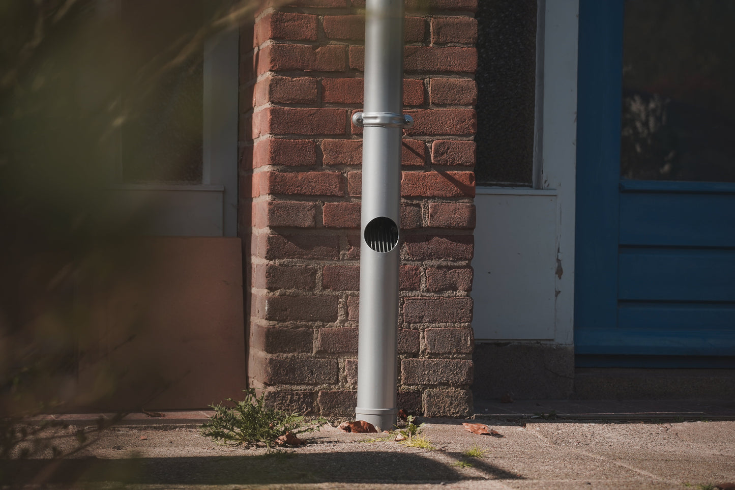 Aluminium HWA Bladafscheider Rond 80 Wit RAL9010