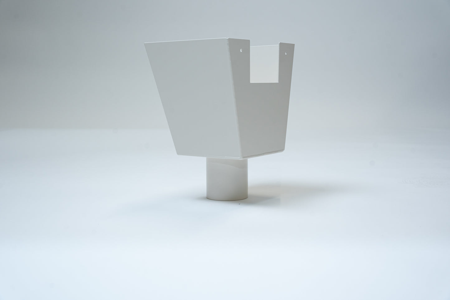 Aluminium Vergaarbak Vierkant 200x250 Ø80mm Crème