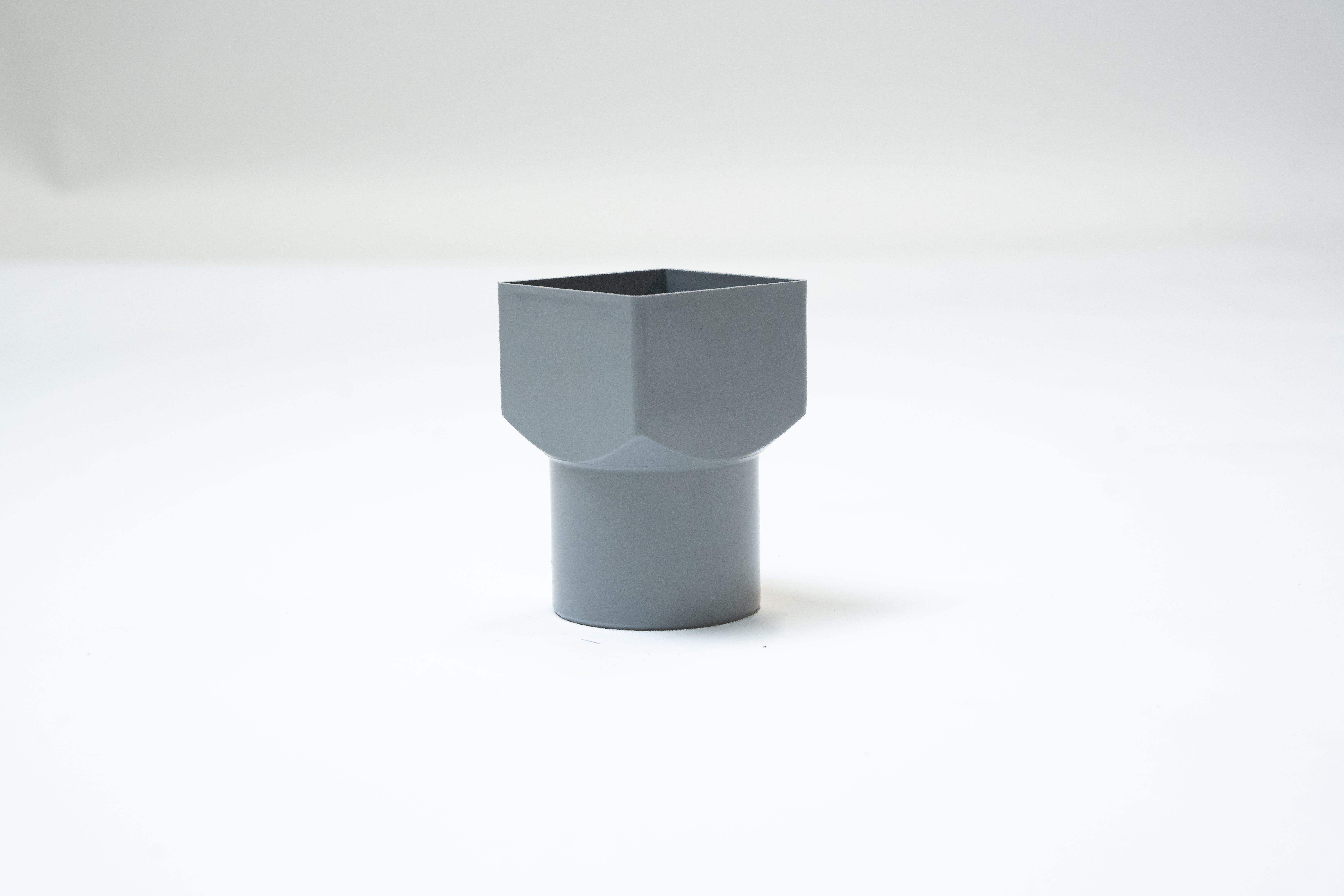 HWA verloopstuk, vierkant/rond, PVC, grijs, 80 x 80 (per stuk) – HWA ...
