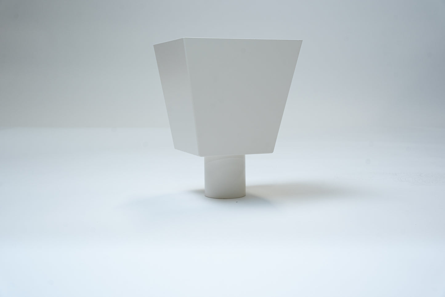 Aluminium Vergaarbak Vierkant 200x250 Ø80mm Crème