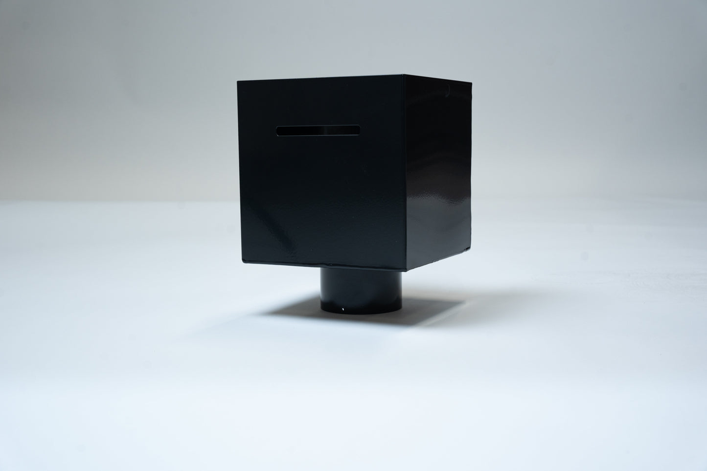 Aluminium Industriële Vergaarbak Vierkant 200x200 Ø100mm Antraciet