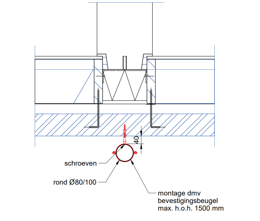 Aluminium HWA Buis Rond Ø80 mm Wit RAL-9010