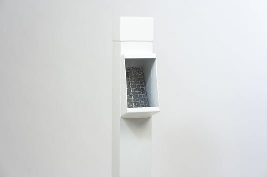 Aluminium HWA Bladafscheider Vierkant 100 Wit RAL9010