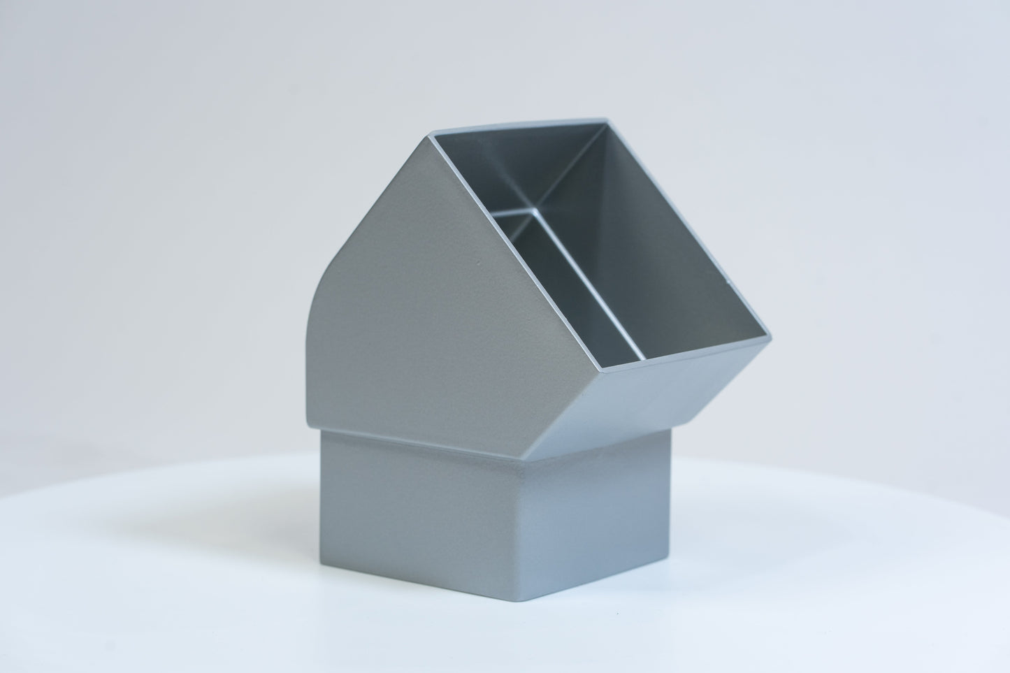 Aluminium HWA Bocht 45° Vierkant 100 Zilver RAL9006