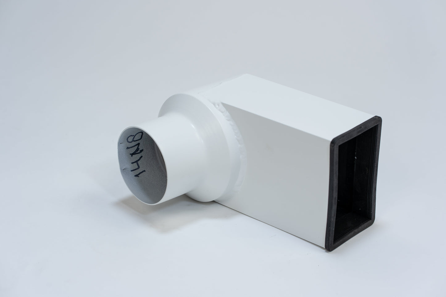 Aluminium HWA Stadsuitloop 60x100 Rond Ø80 Wit RAL9010