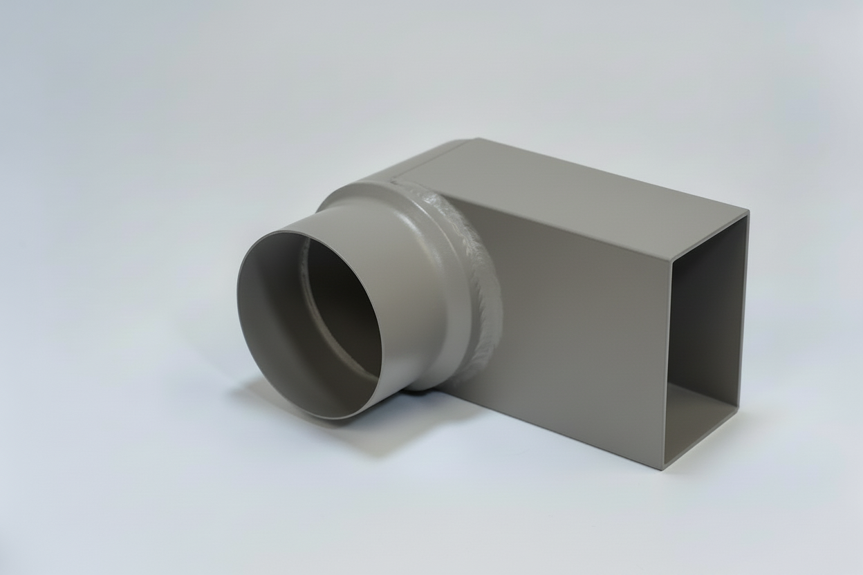 Aluminium HWA Stadsuitloop 60x100 mm Rond Ø100 mm Grijs RAL-7036